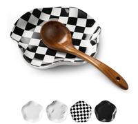 ABRUTY Spoon Rest for Stove Top, Ceramic Spoon Holder for Kitchen Counter, Modern Farmhouse Kitchen Decor Accessories for Spatula, Spoons or Tongs