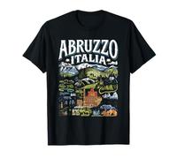 Abruzzo Italia Vintage Flag Design T-Shirt