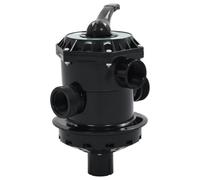 vidaXL ABS Top Mount Multiport Valve 1.5 inch for Sand Filter - 6-Way Functionality with Lever Action Handle and Integral Sight Glass