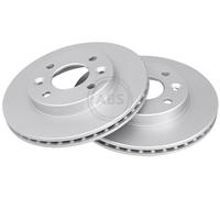 ABS All Brake Systems Brake Disc 15117 - Front 238mm Vented - Pair - Fits Nissan/Renault