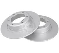 ABS 15411 Front Brake Discs Pair 244mm Solid Fits Citroën 2 CV Akz Acadiane Ami