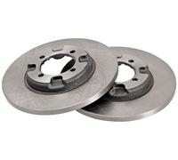ABS 15509 Front Brake Discs Pair 250mm Solid Fits Mazda 626 GA97-33-251