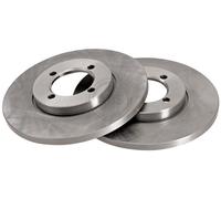 ABS 15533 Front Brake Discs Pair 229mm Solid Fits Hyundai Mitsubishi Galant Pony