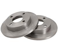 ABS 15561 Front Brake Discs Pair 214mm Solid Fits Nissan Micra 40206-01B00