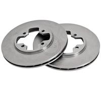 ABS 15571 Front Brake Discs Pair 252mm Vented Fits Nissan 280ZX Zxt 40206-P6502