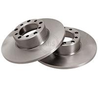 ABS 15740 Front Brake Discs Pair 278mm Solid Fits Mercedes 8 123 1144210012