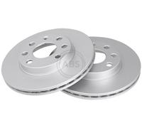 ABS 15770 Front Brake Discs Pair 236mm Vented Fits Chevrolet Daewoo Opel Ascona