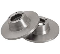 ABS 15775 Front Brake Discs Pair 270mm Solid Fits Ford Transit 1539549