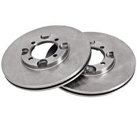 ABS 15876 Front Brake Discs Pair 250mm Vented Fits Mazda 626 G091-33-251