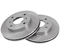 ABS 15888 Front Brake Discs Pair 250mm Vented Fits Nissan Bluebird Cabstar