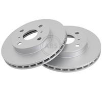ABS 15991 Front Brake Discs Pair 238mm Vented Fits Toyota Carina 43512-20260
