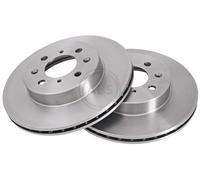 ABS 16002 Front Brake Discs Pair 262mm Vented Fits Honda Accord Prelude
