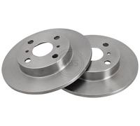 ABS 16031 Rear Brake Discs Pair 240mm Solid Fits Toyota Mr2 42431-17010