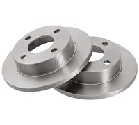 ABS 16065 Front Brake Discs Pair 214mm Solid Fits Nissan Micra 40206-21B01