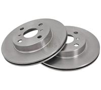 ABS 16066 Front Brake Discs Pair 243mm Vented Fits Toyota Corolla Mr2