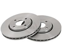 ABS 16075 Front Rear Brake Discs Pair 278mm Vented Fits Chrysler Ford Escort Le