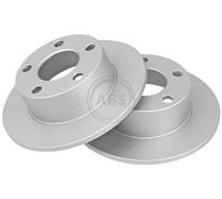 ABS 16099 Rear Brake Discs Pair 245mm Solid Fits Audi Skoda VW 100 200 A6 Passat