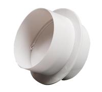 ABS 160mm Ventilation Check Valve, Round Duct Non-Return Flap for Efficient Airflow Control, Fits Standard PVC Pipes for Kitchen and Bathroom Extractors