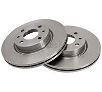 ABS 16105 Front Brake Discs Pair 257mm Vented Fits Alfa Romeo Fiat Lancia 164