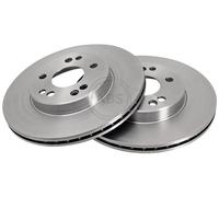 ABS 16106 Front Brake Discs Pair 295mm Vented Fits Mercedes 124 E-Class