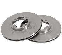 ABS 16143 Front Brake Discs Pair 240mm Vented Fits Subaru Justy 7254-31290
