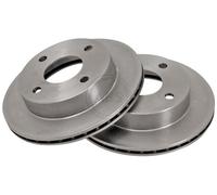 ABS 16157 Front Brake Discs Pair 214mm Vented Fits Nissan Micra 40206-17B00