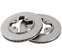 ABS 16165 Front Brake Discs Pair 250mm Vented Fits Nissan Serena Urvan Vanette