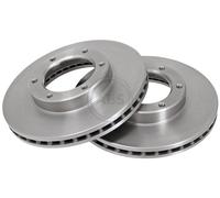 ABS 16173 Front Brake Discs Pair 258mm Vented Fits Toyota Dyna 100 150 Toyoace