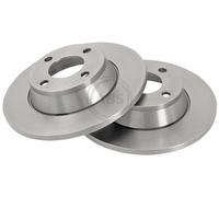 ABS 16201 Front Brake Discs Pair 280mm Solid Fits Audi 80 8A0615301