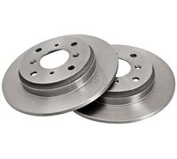 ABS 16206 Rear Brake Discs Pair 260mm Solid Fits Honda Accord Prelude