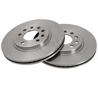 ABS 16213 Front Brake Discs Pair 284mm Vented Fits Opel Saab Vauxhall 900 Vectra