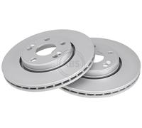 ABS 16219 Front Brake Discs Pair 280mm Vented Fits Renault Espace Laguna Megane