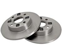 ABS 16225 Front Brake Discs Pair 235mm Solid Fits Mazda 121 DB0Y-33-251