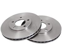 ABS 16241 Front Brake Discs Pair 282mm Vented Fits Chrysler Dodge Caravan Grand