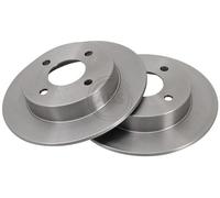 ABS 16244 Rear Brake Discs Pair 240mm Solid Fits Nissan Micra 43206-5F001