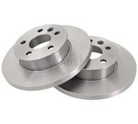 ABS 16246 Front Brake Discs Pair 282mm Solid Fits VW California Transporter