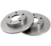 ABS 16249 Rear Brake Discs Pair 245mm Solid Fits Audi 80 895615601A