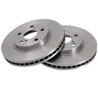 ABS 16304 Front Brake Discs Pair 255mm Vented Fits Toyota Carina E Corona