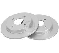ABS 16375 Rear Brake Discs Pair 253mm Solid Fits Ford Panther Tvr Chimaera Focus