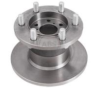 ABS 16390 Front Brake Discs Pair 267mm Solid Fits Iveco Daily 1904528