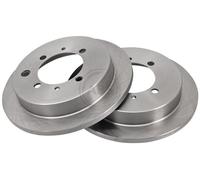 ABS 16441 Rear Brake Discs Pair 263mm Solid Fits Hyundai Sonata 58411-33300