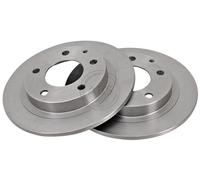 ABS 16455 Rear Brake Discs Pair 250mm Solid Fits Mazda 323 F B01C-26-251