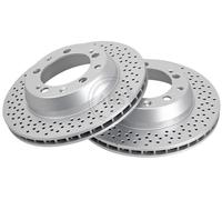 ABS 16492 Rear Brake Discs Pair 299mm Perforated Fits Porsche 911 993.352.041.02