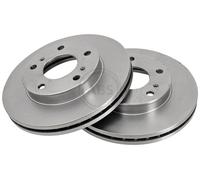 ABS 16497 Front Brake Discs Pair 257mm Vented Fits Nissan Serena Vanette Cargo