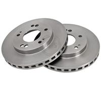 ABS 16501 Front Brake Discs Pair 256mm Vented Fits Mitsubishi Eclipse MB699761
