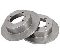 ABS 16566 Rear Brake Discs Pair 260mm Solid Fits Hyundai Sonata 58411-34110