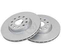 ABS 16581 Front Brake Discs Pair 281mm Vented Fits Lancia Kappa 46449389