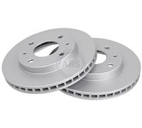 ABS 16590 Front Brake Discs Pair 256mm Vented Fits Mitsubishi Proton Volvo Fto