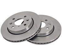 ABS 16592 Front Brake Discs Pair 242mm Vented Fits Kia Cerato Sephia Shuma