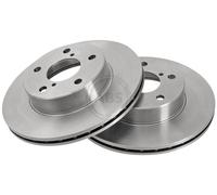 ABS 16631 Front Brake Discs Pair 242mm Vented Fits Subaru Impreza Legacy